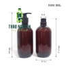 Chai nhựa pet 500 ml đựng dầu gội, dầu xả..