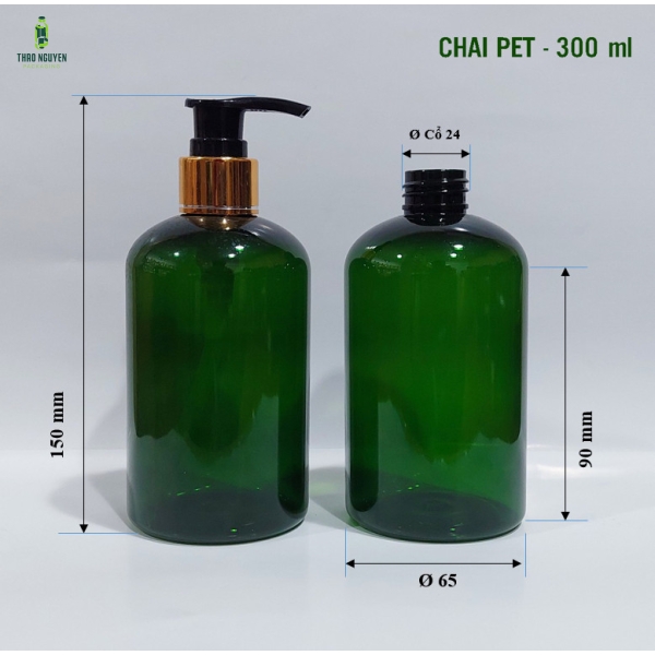 Chai nhựa 300ml đựng dầu gội, sữa tắm